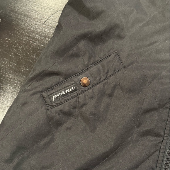 Prana Women’s Quilted Fleece Lined Black Jacket Size Medium - Picture 4 of 9